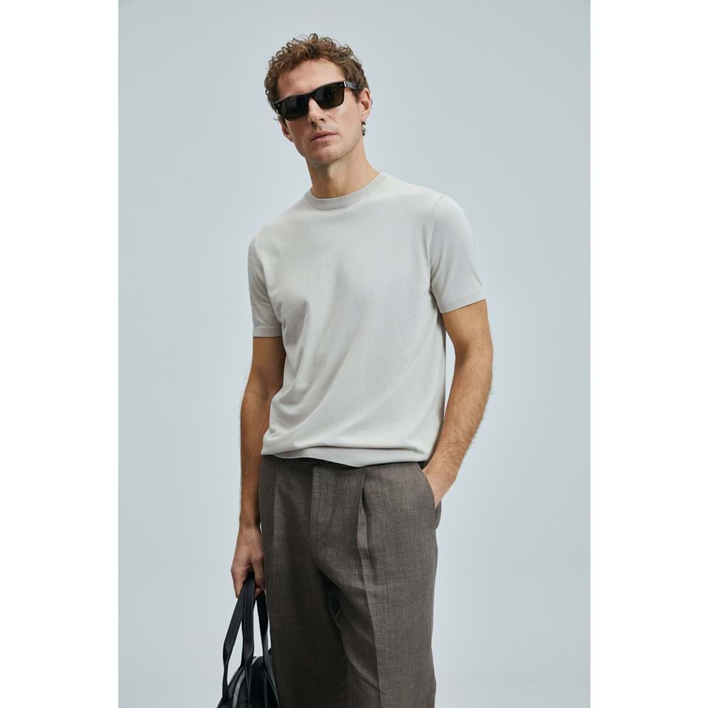 Lufian 111090110 Tıno Modal Karışımlı Tişort Erkek T-Shirt