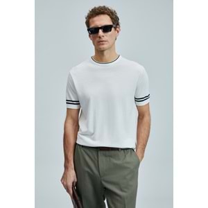 Lufian 111090111 Robert Erkek İpek Karışımlı Kazak T- Shirt Erkek Tişort