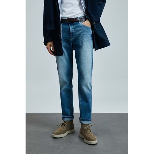 Lufian 111200189 Mattıas Smart Jean Erkek Pantolon Slim Fit Erkek Kot Pantolon