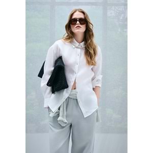 Lufian 121010016 Barrı Keten Gömlek Kadın Gömlek