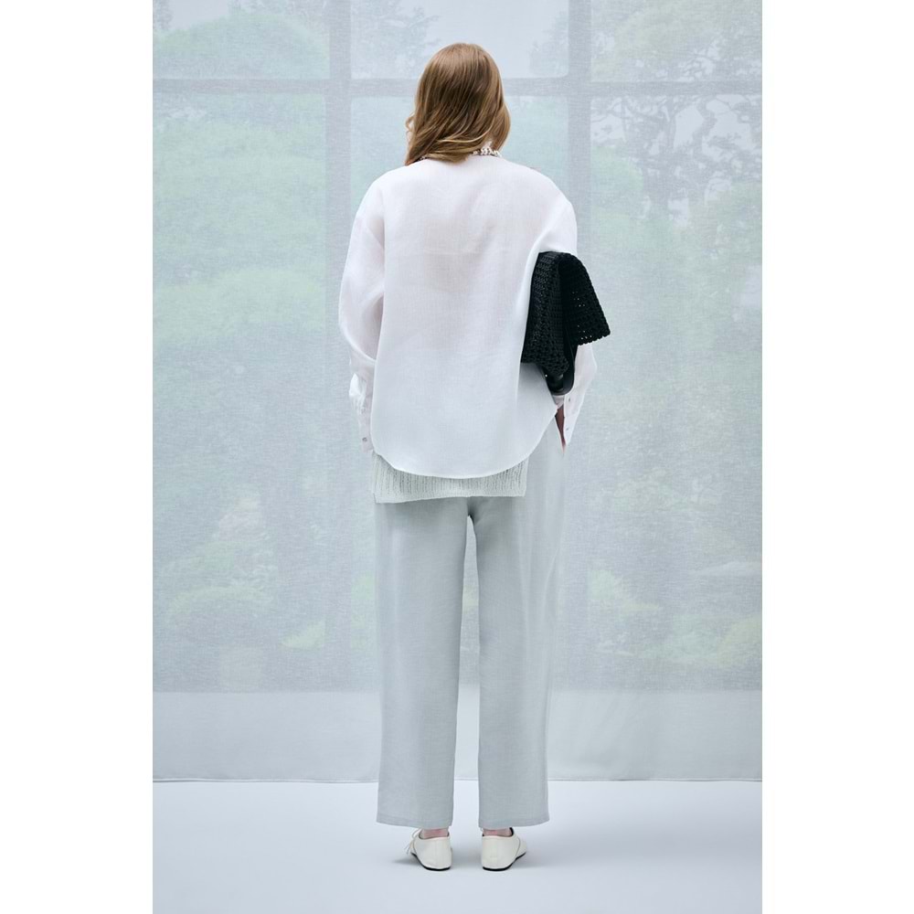 Lufian 121010016 Barrı Keten Gömlek Kadın Gömlek