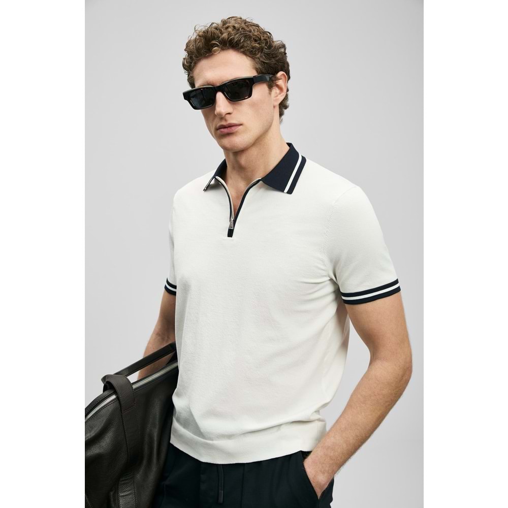 Lufian 111090138 Dean Modal Karışımlı Kazak Erkek Polo Tişört Erkek Tişort