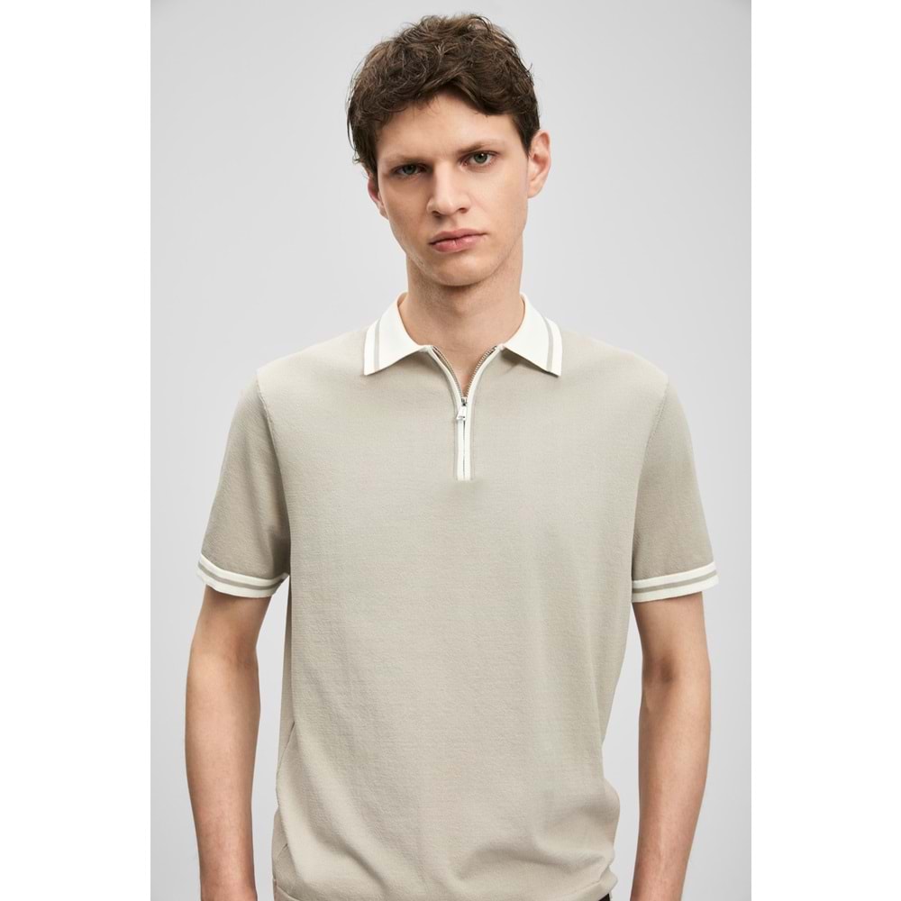 Lufian 111090138 Dean Modal Karışımlı Kazak Erkek Polo Tişört Erkek Tişort