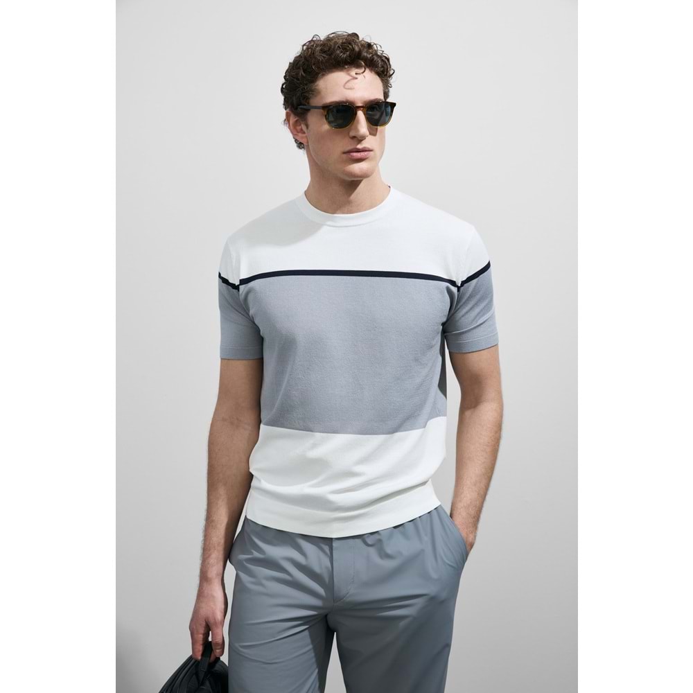 Lufian 111090148 Enzo Erkek Modal Karisimli T-Shirt Erkek Tişort