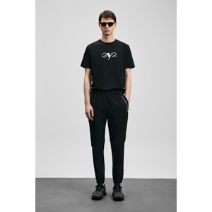 Lufian 111020306 Larry Modern Grafik T- Shirt Tişört Erkek Tişort