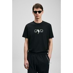Lufian 111020306 Larry Modern Grafik T- Shirt Tişört Erkek Tişort
