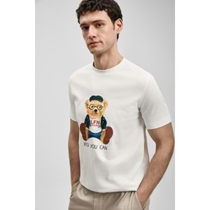 Lufian 111020305 Teddy Modern Grafik T- Shirt Erkek T-Shirt
