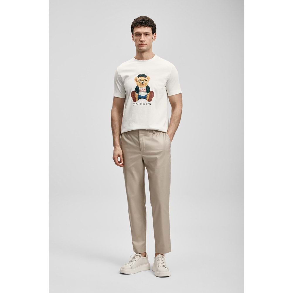 Lufian 111020305 Teddy Modern Grafik T- Shirt Erkek T-Shirt