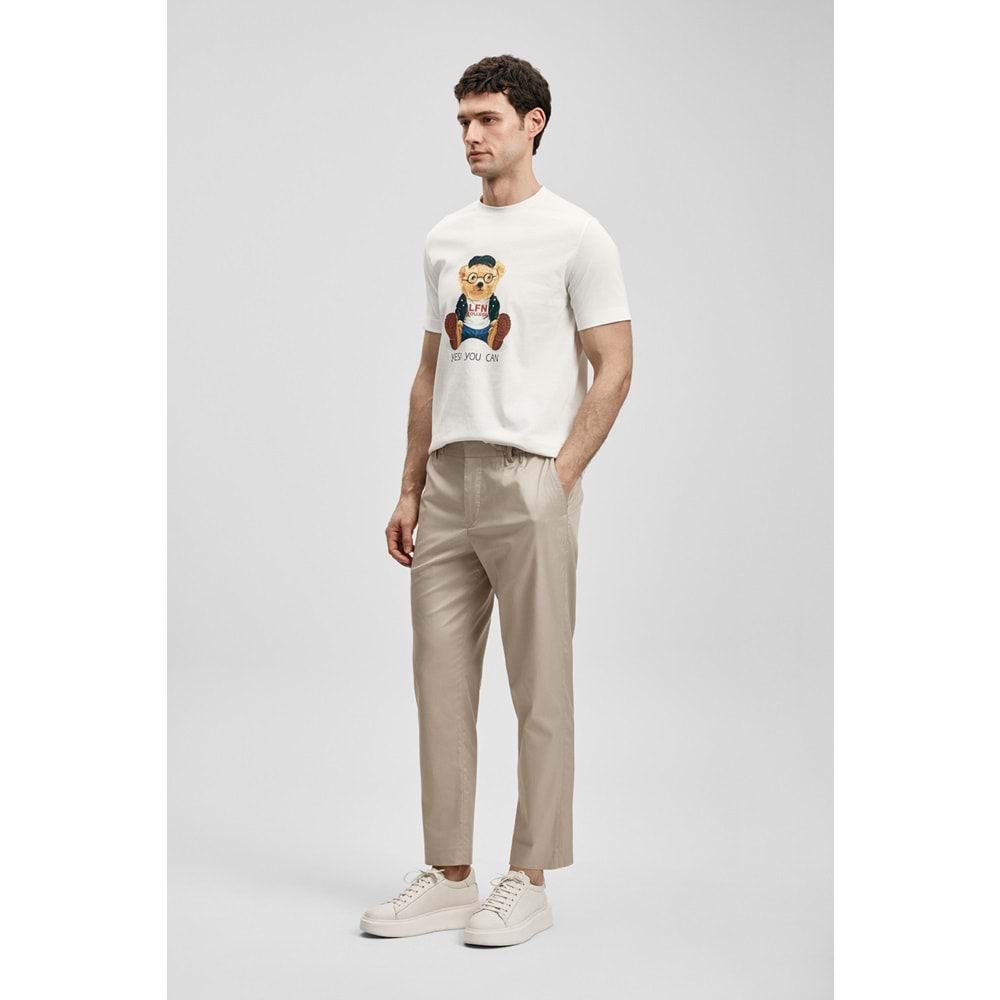Lufian 111020305 Teddy Modern Grafik T- Shirt Erkek T-Shirt