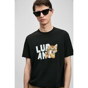 Lufian 111020304 Max Modern Grafik T-Shirt Erkek Tişort
