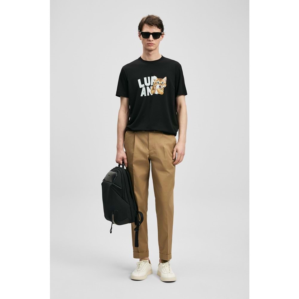 Lufian 111020304 Max Modern Grafik T-Shirt Erkek Tişort