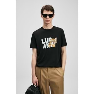 Lufian 111020304 Max Modern Grafik T-Shirt Erkek Tişort