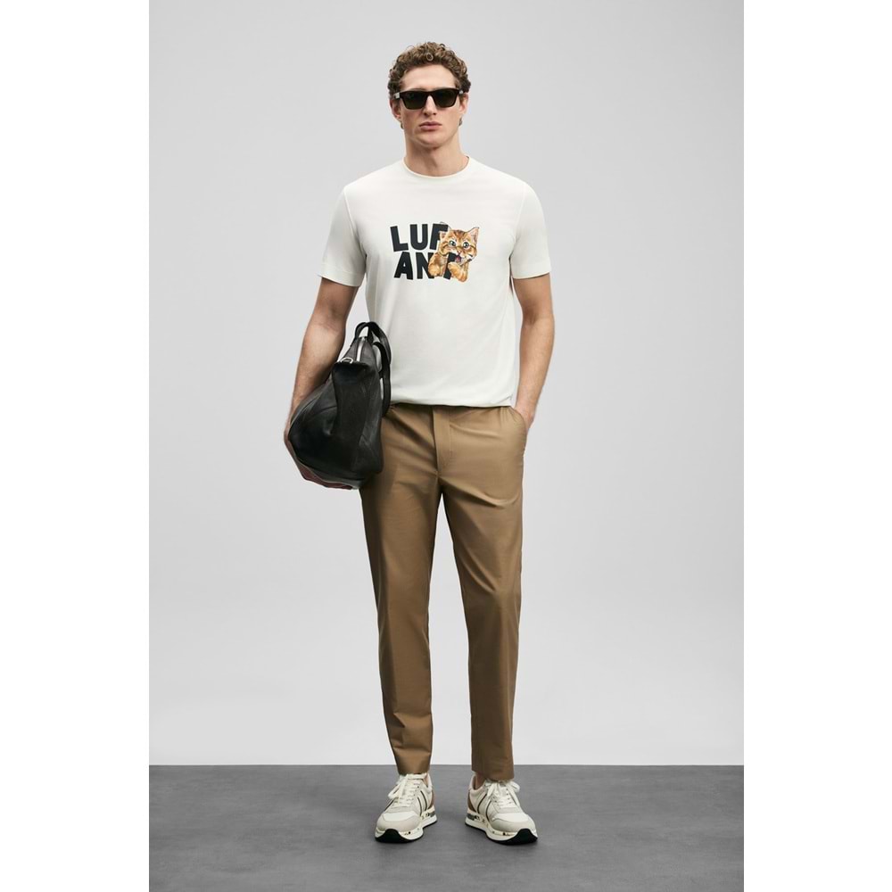 Lufian 111020304 Max Modern Grafik T-Shirt Erkek Tişort