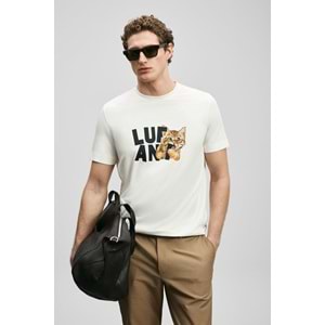 Lufian 111020304 Max Modern Grafik T-Shirt Erkek Tişort