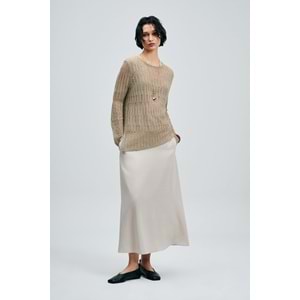 Lufian 121090043 Lace Kadın Örme T-Shirt Kadın Tişört