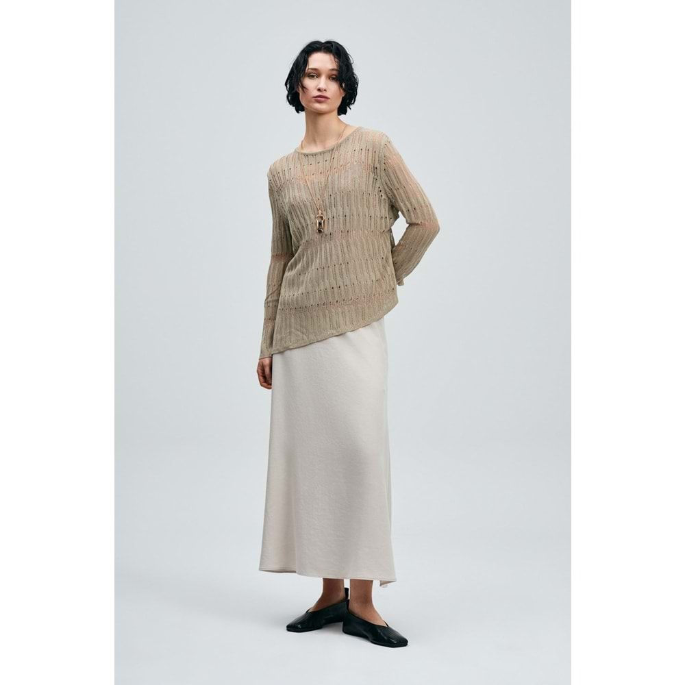 Lufian 121090043 Lace Kadın Örme T-Shirt Kadın Tişört