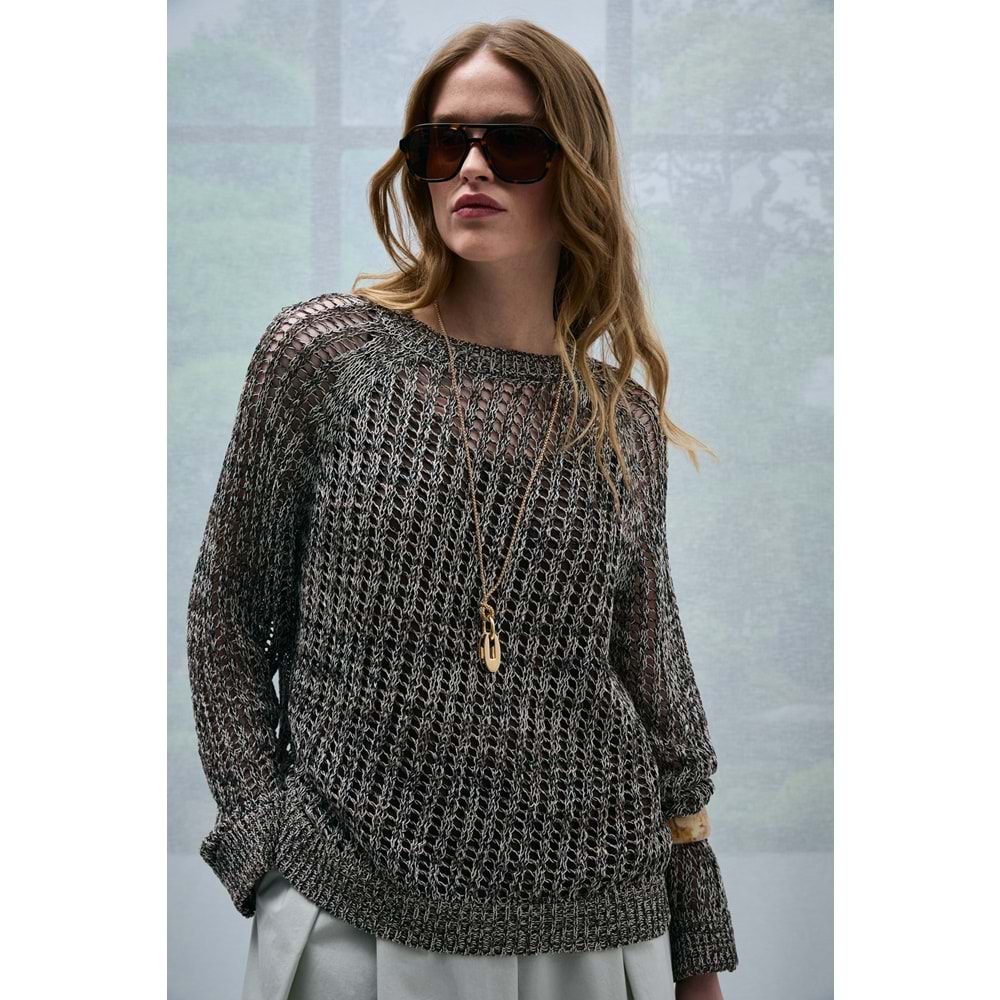 Lufian 121090044 Marın Kadın Kazak Örme Kadın Sweatshirt