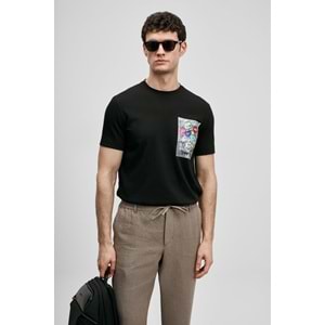 Lufian 111020296 Charlıe Modern Grafik T- Shirt Erkek Tişort