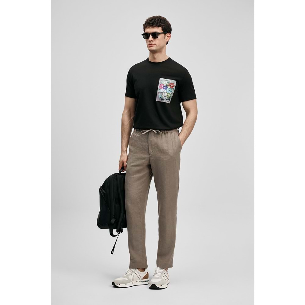 Lufian 111020296 Charlıe Modern Grafik T- Shirt Erkek Tişort