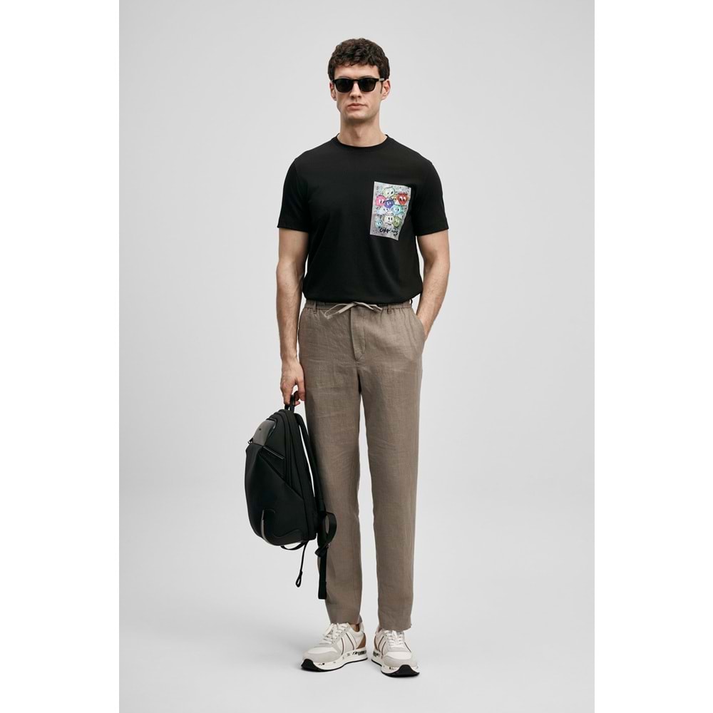 Lufian 111020296 Charlıe Modern Grafik T- Shirt Erkek Tişort