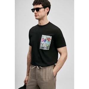 Lufian 111020296 Charlıe Modern Grafik T- Shirt Erkek Tişort