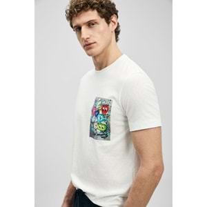 Lufian 111020296 Charlıe Modern Grafik T- Shirt Erkek Tişort