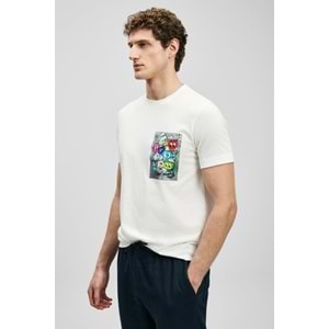Lufian 111020296 Charlıe Modern Grafik T- Shirt Erkek Tişort
