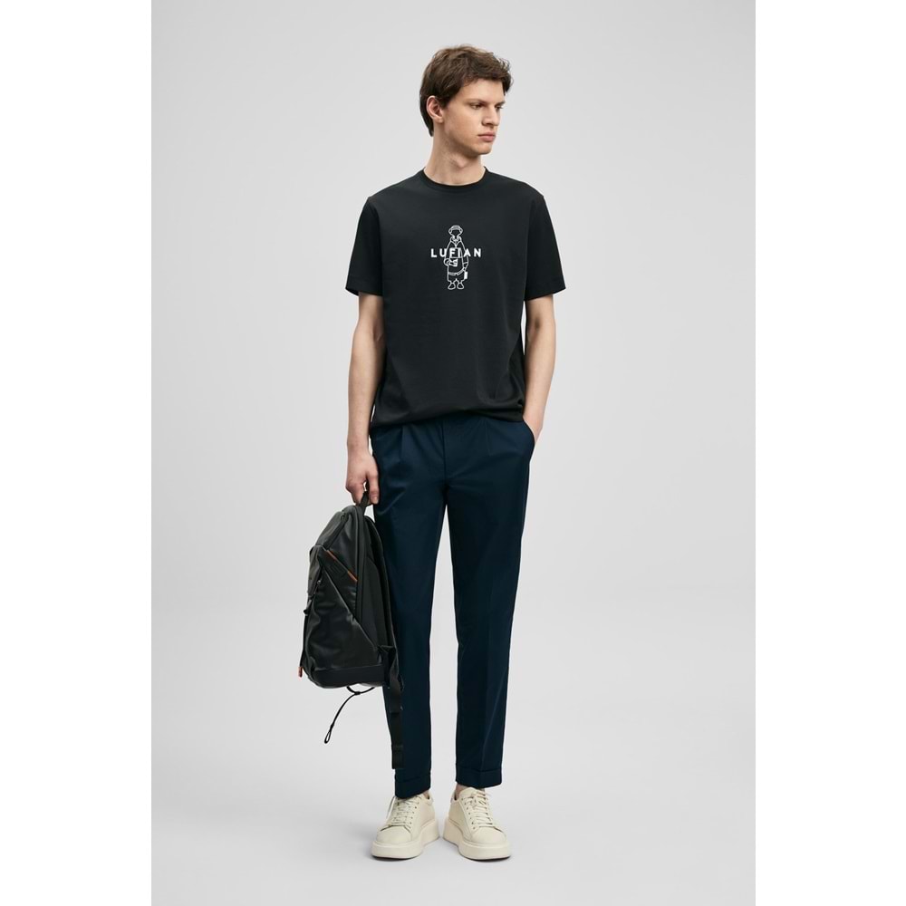 Lufian 111020307 Sımbad Modern Grafik T- Shirt Erkek T-Shirt