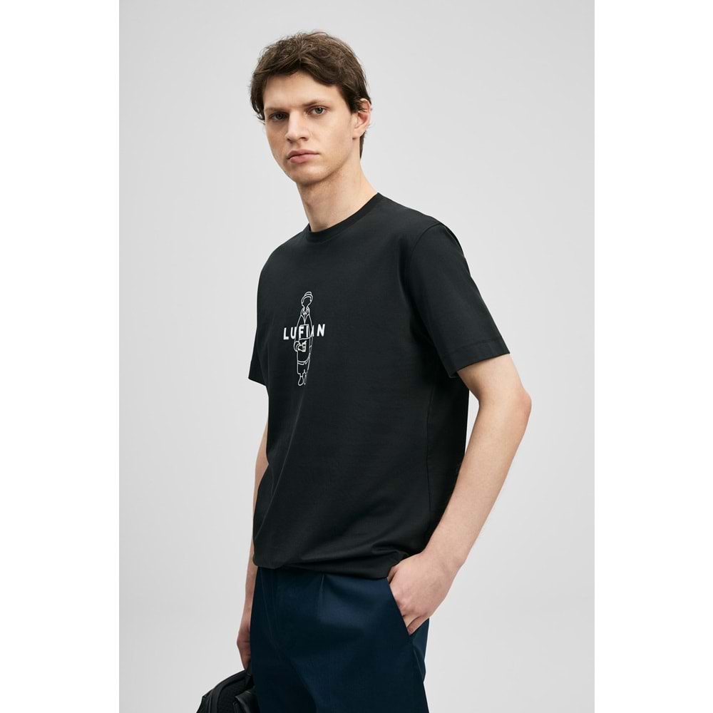 Lufian 111020307 Sımbad Modern Grafik T- Shirt Erkek T-Shirt