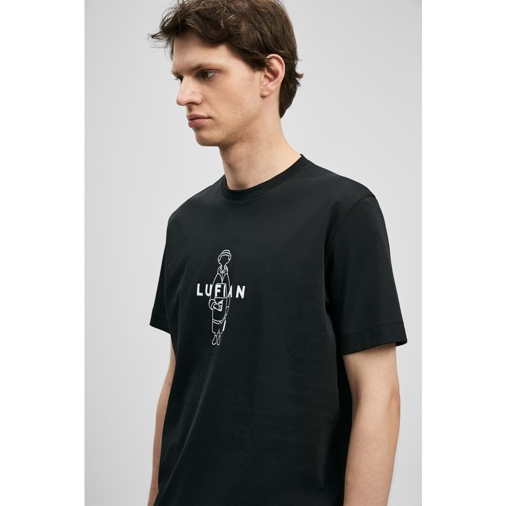 Lufian 111020307 Sımbad Modern Grafik T- Shirt Erkek T-Shirt