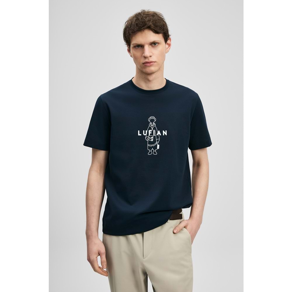 Lufian 111020307 Sımbad Modern Grafik T- Shirt Erkek T-Shirt