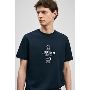 Lufian 111020307 Sımbad Modern Grafik T- Shirt Erkek T-Shirt