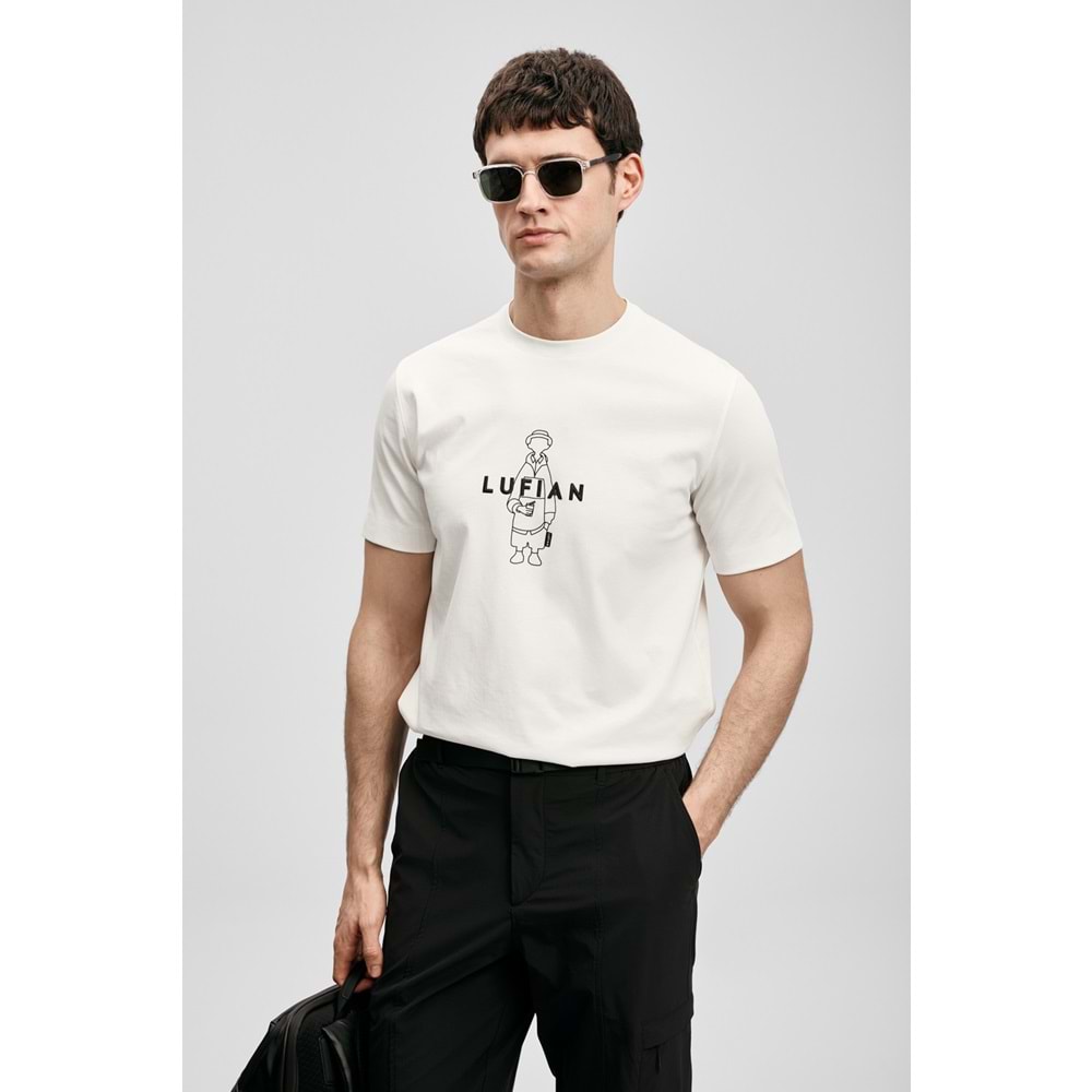 Lufian 111020307 Sımbad Modern Grafik T- Shirt Erkek T-Shirt