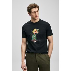 Lufian 111020292 Duck Modern Grafik T-Shirt Erkek Tişort