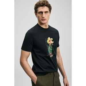 Lufian 111020292 Duck Modern Grafik T-Shirt Erkek Tişort