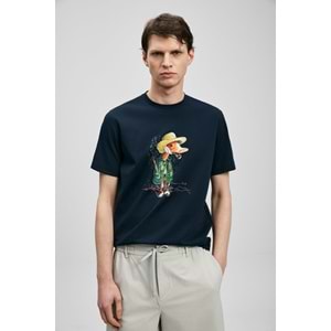 Lufian 111020292 Duck Modern Grafik T-Shirt Erkek Tişort