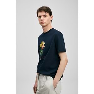 Lufian 111020292 Duck Modern Grafik T-Shirt Erkek Tişort