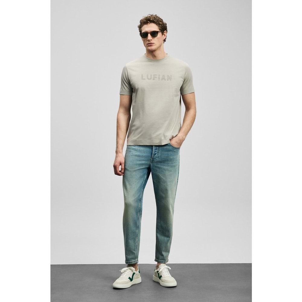 Lufian 111020280 Oscar Modern Grafik T- Shirt Tişört Erkek Tişort