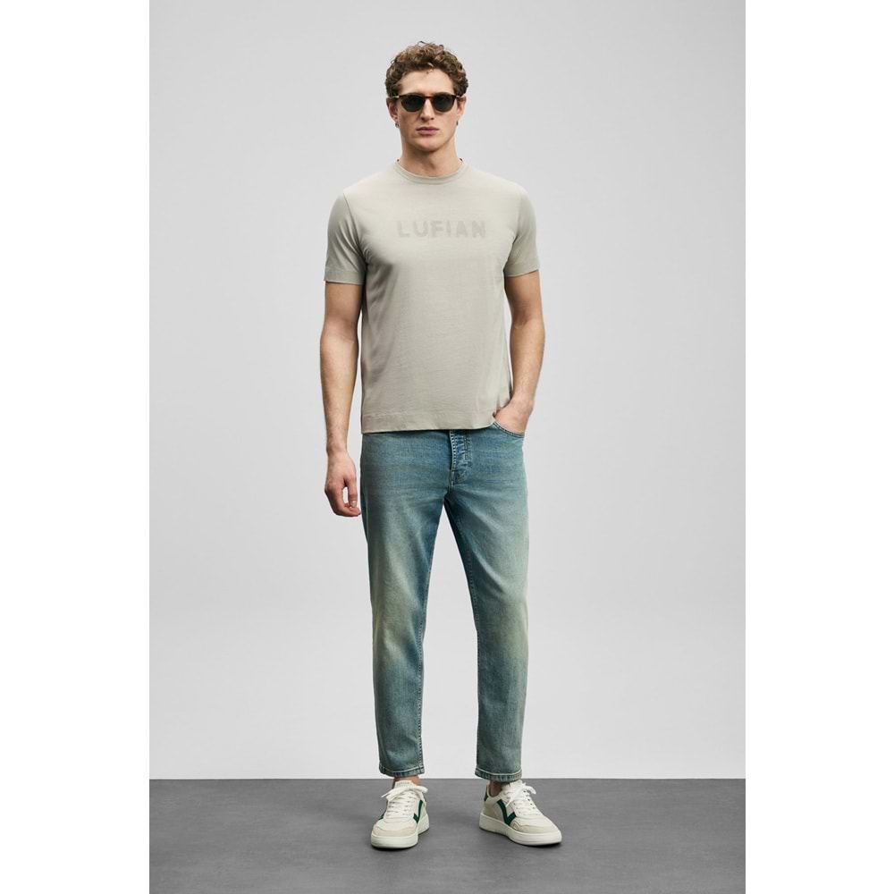 Lufian 111020280 Oscar Modern Grafik T- Shirt Tişört Erkek Tişort