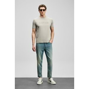 Lufian 111020280 Oscar Modern Grafik T- Shirt Tişört Erkek Tişort