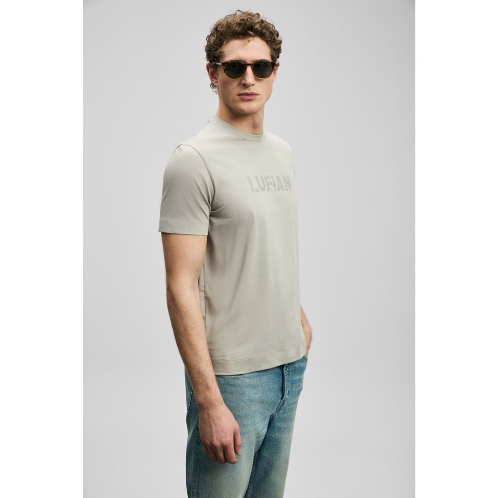 Lufian 111020280 Oscar Modern Grafik T- Shirt Tişört Erkek Tişort