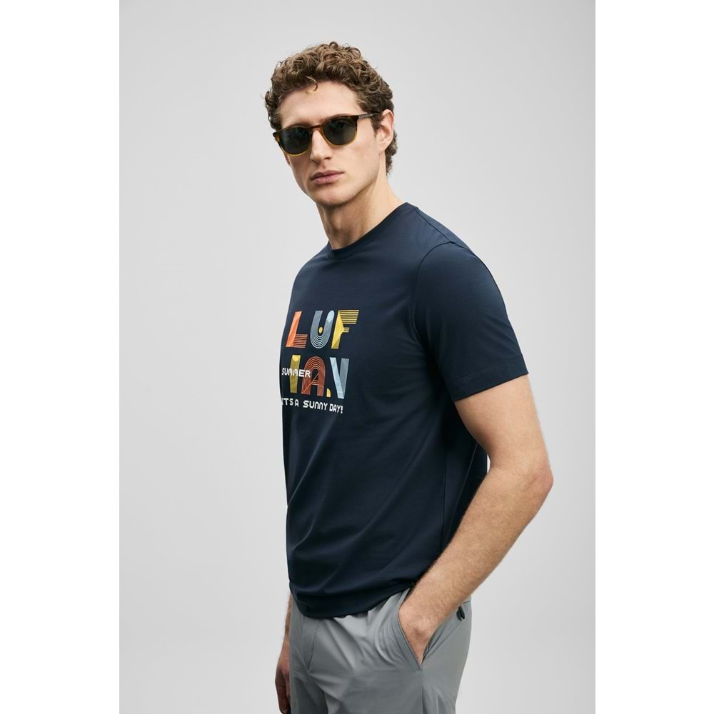Lufian 111020291 Sunny Modern Grafik T- Shirt Erkek Tişort
