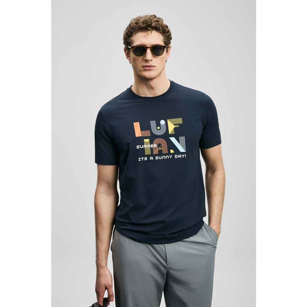 Lufian 111020291 Sunny Modern Grafik T- Shirt Erkek Tişort
