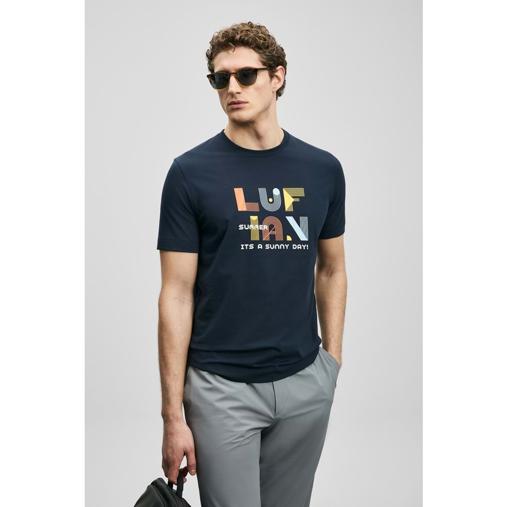 Lufian 111020291 Sunny Modern Grafik T- Shirt Erkek Tişort