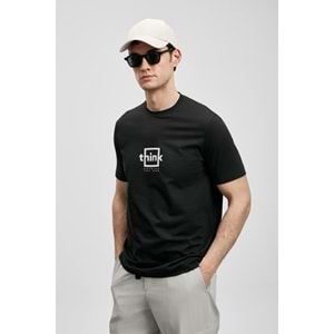 Lufian 111020310 Thınk Modern Grafik T- Shirt Tişört Erkek Tişort
