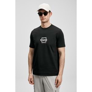 Lufian 111020310 Thınk Modern Grafik T- Shirt Tişört Erkek Tişort
