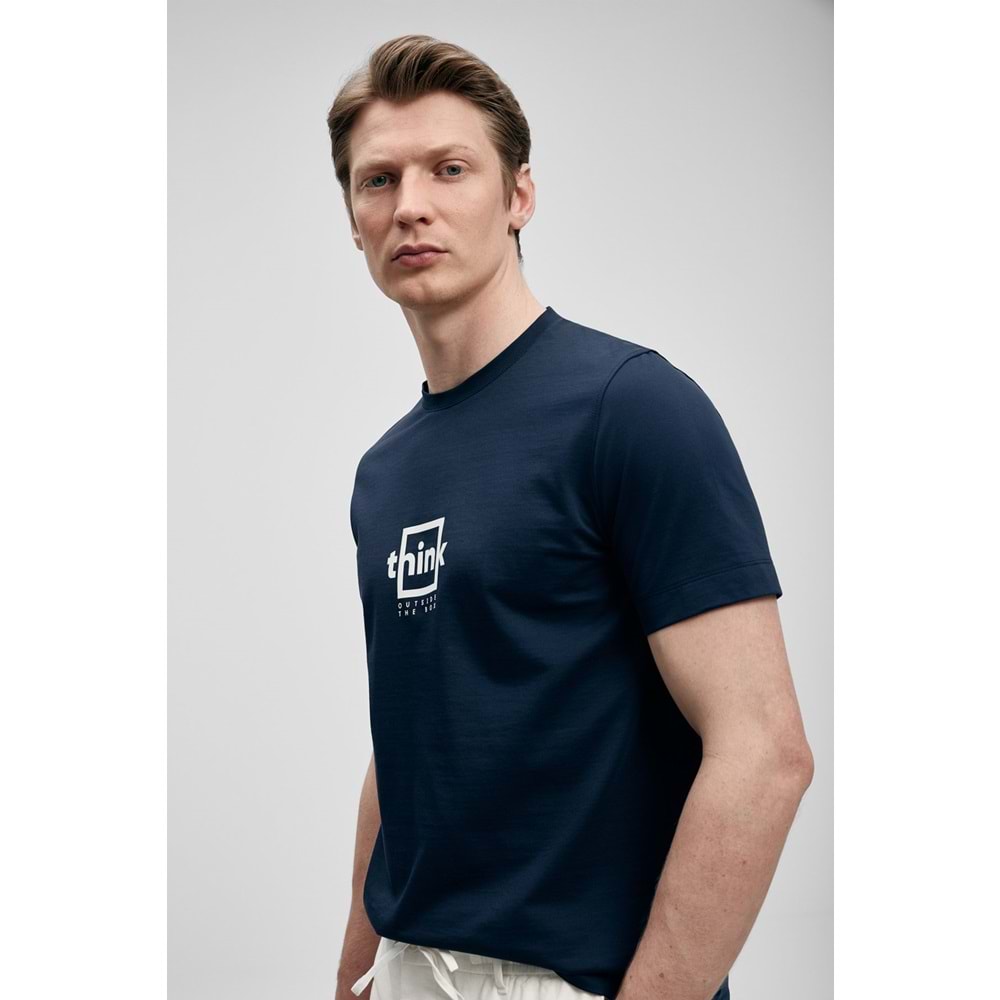 Lufian 111020310 Thınk Modern Grafik T- Shirt Tişört Erkek Tişort