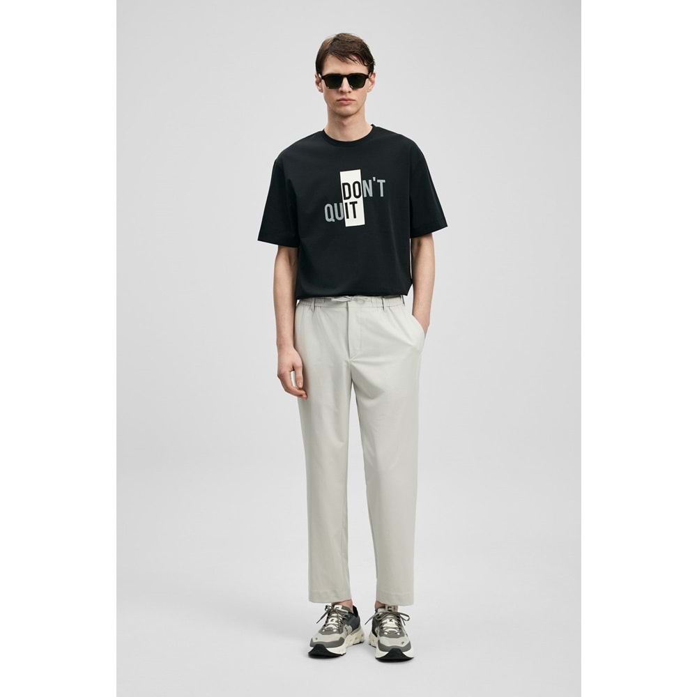 Lufian 111020285 Carl Modern Grafik T- Shirt Tişört Erkek Tişort