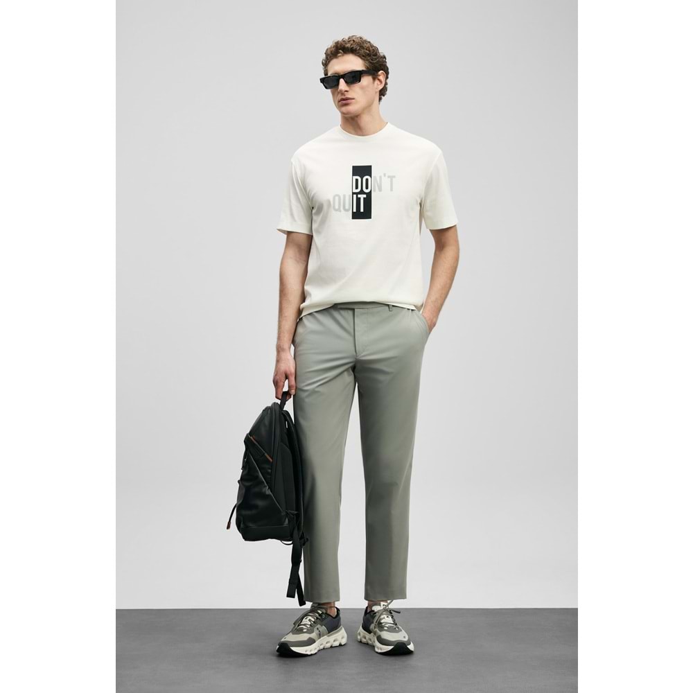 Lufian 111020285 Carl Modern Grafik T- Shirt Tişört Erkek Tişort
