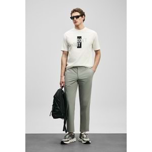 Lufian 111020285 Carl Modern Grafik T- Shirt Tişört Erkek Tişort